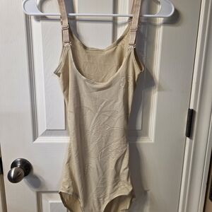 Beige Floral Bodysuit